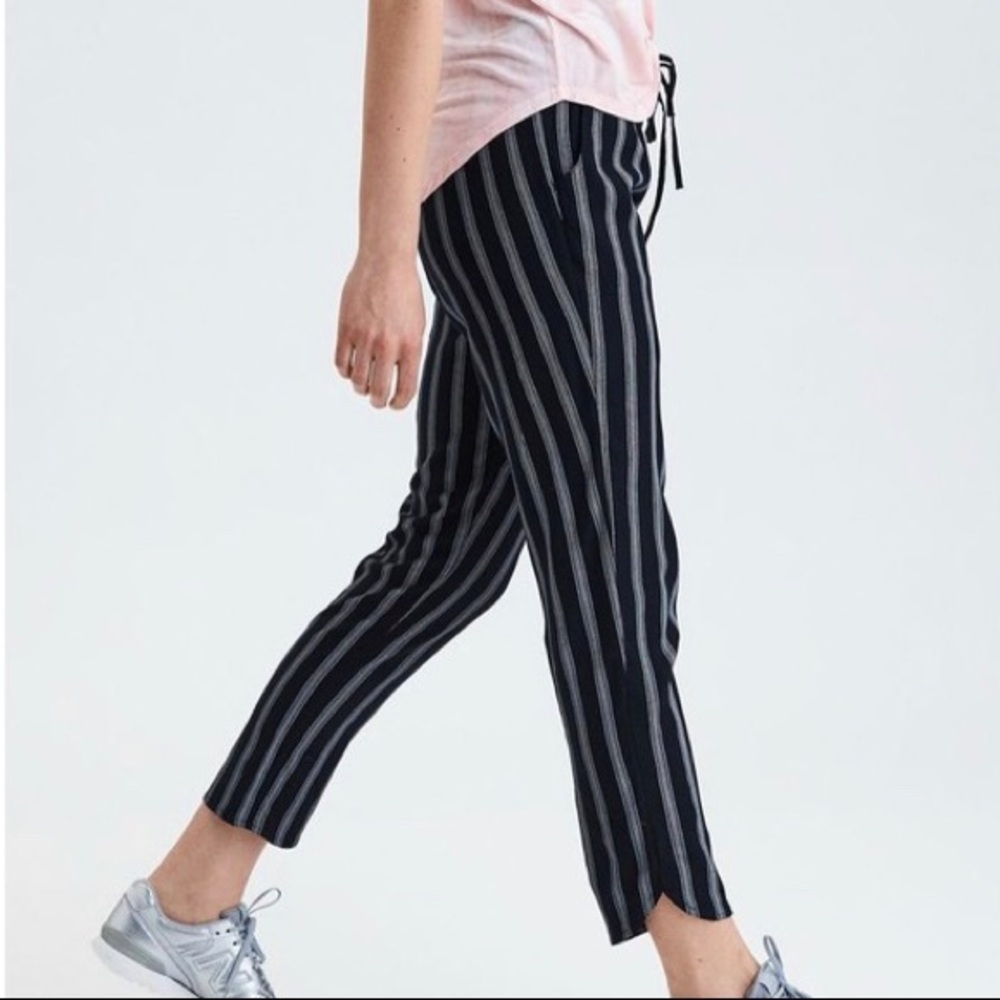American Eagle striped soft pants